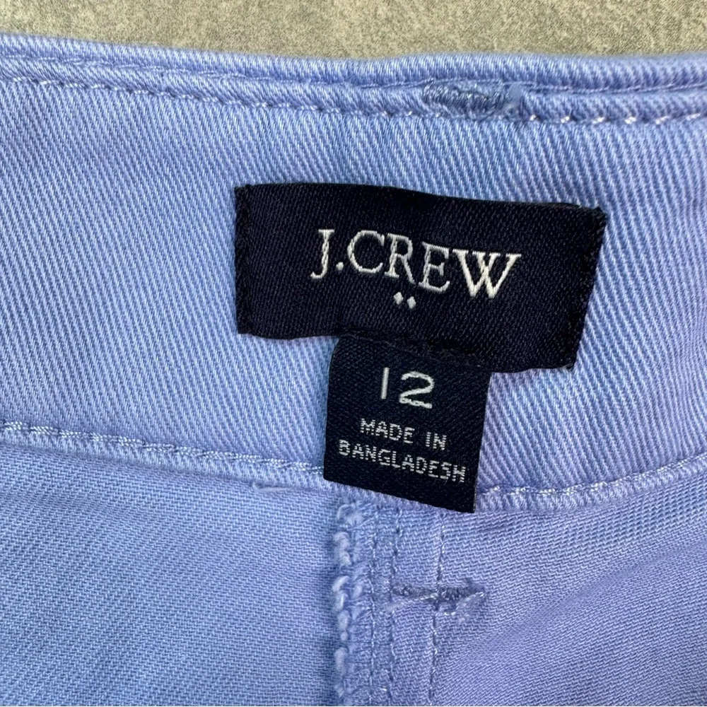 J.Crew Factory Women’s pleated high rise blue cotton shorts size 12 - Picture 2 of 10